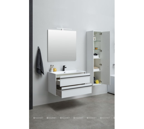 Зеркало Aquanet Lino 90 белый матовый 00253908