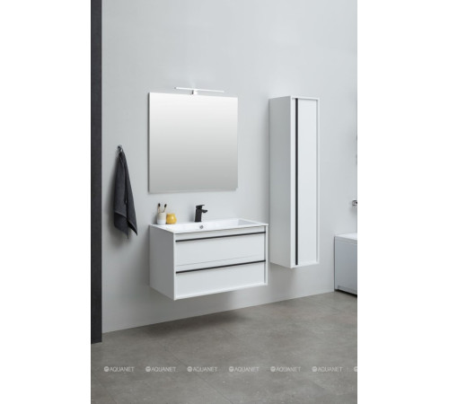 Зеркало Aquanet Lino 90 белый матовый 00253908