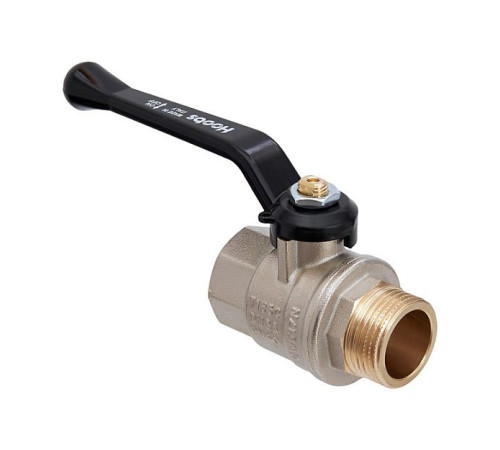 Кран шаровой Hoobs ORION 1 НР/ВР ручка-рычаг черный 15114H