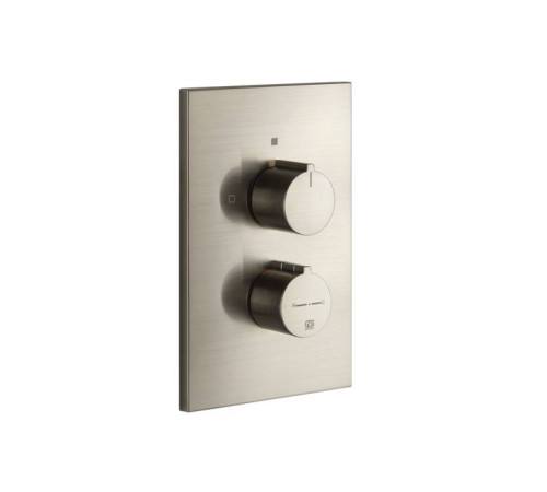 Смеситель для душа встраиваемый термостатический Gessi Emporio Via Manzoni на 2 выхода Finox Brushed Nickel 38794#149