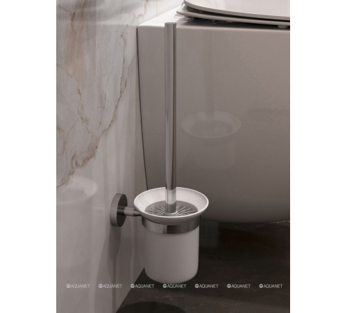 Ершик для унитаза Allen Brau Priority настенный керамический белый/хром 6.31008-00