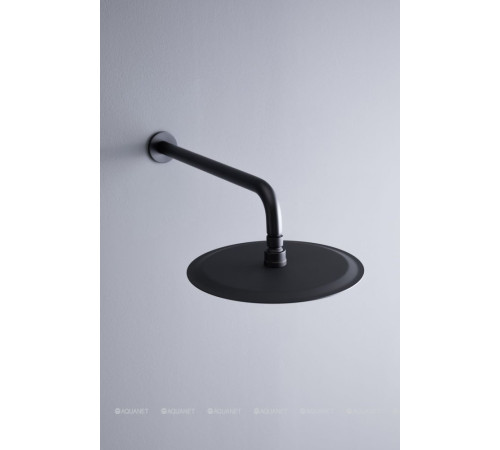 Верхний душ Allen Brau Priority Slim 250 мм с держателем 380 мм черный матовый 5.31017-31