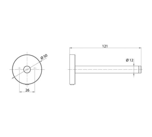 Держатель туалетной бумаги запасной подвесной emco Round хром 4305 001 00