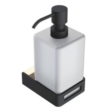 Дозатор для жидкого мыла настенный Boheme Q золото/черный 10957-G-B