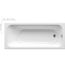 Ванна акриловая RAVAK CHROME 150х70 см белая C721000000