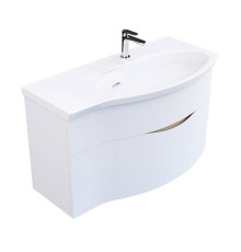 Тумба подвесная с раковиной Kerama Marazzi Riva 100 см правая белый матовый RV.wb.100Rh/RV.100Rh\WHT.M