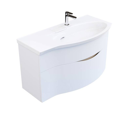 Тумба подвесная с раковиной Kerama Marazzi Riva 100 см правая белый матовый RV.wb.100Rh/RV.100Rh\WHT.M