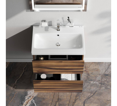 Тумба под раковину подвесная AM.PM Gem 60 см 2 ящика орех M90FHX0602HF