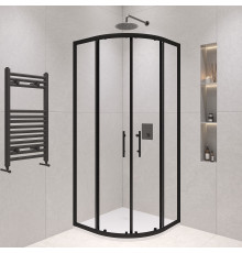 Душевой уголок полукруглый RGW Passage PA-51B 1000x1000 мм черный 02085100-14