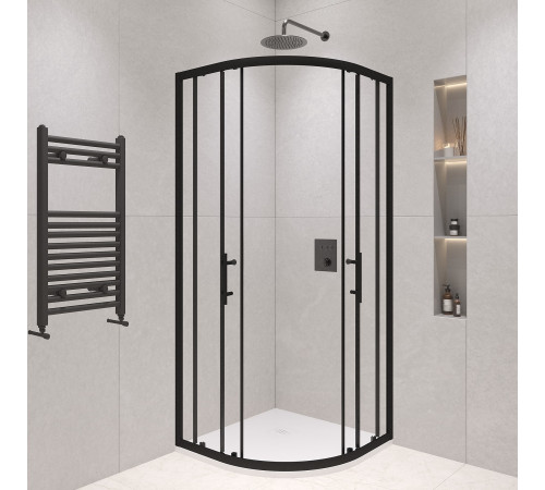 Душевой уголок полукруглый RGW Passage PA-51B 1000x1000 мм черный 02085100-14