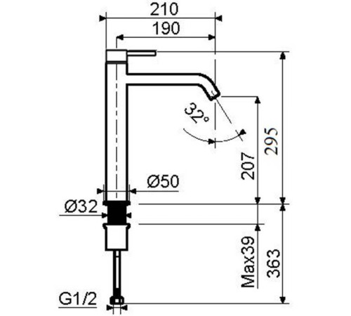 Смеситель для раковины Plumberia Selection IXO высокий 28.5 см медь брашированная XO0052RS
