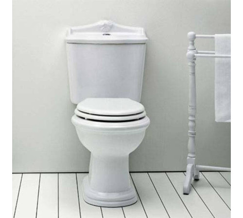 Унитаз-моноблок Azzurra Jubilaeum 75x40 см слив в стену белый/бронза JUVCMP000000BI