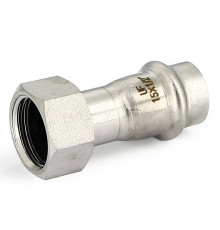 Муфта пресс-В Uni-Fitt 18x3/4 с накидной гайкой нержавеющая сталь 774S2300