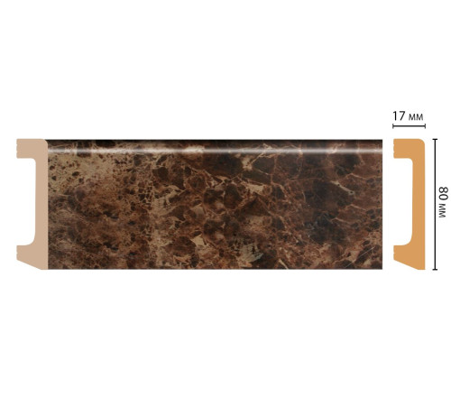 Плинтус напольный DECOMASTER D235-713 80х17х2400 мм D235-713