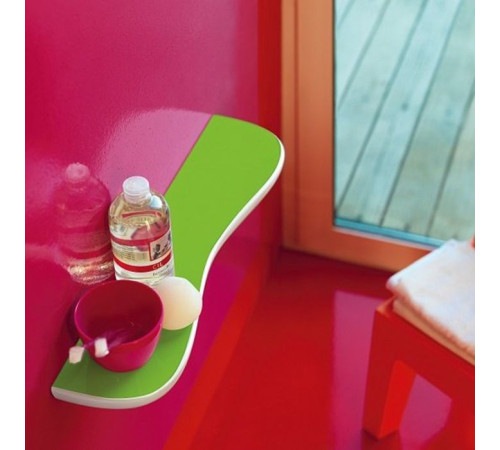 Полка керамическая подвесная Laufen Florakids 550x130x55 мм облако бело-зеленая 8.7703.1.072.000.1