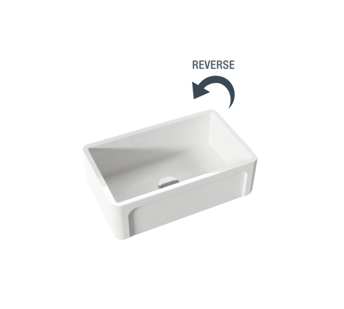 Раковина кухонная Kerasan Hannah Yorkshire 75.8x47x25.4 см без отверстия белый 542101