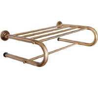 Полка для полотенец с полотенцедержателем Boheme Medici бронза 10627