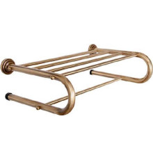Полка для полотенец с полотенцедержателем Boheme Medici бронза 10627