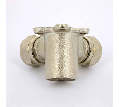 Водорозетка обжимная трехплоскостная Uni-Fitt 16x1/2x16 никелированная 671N6260