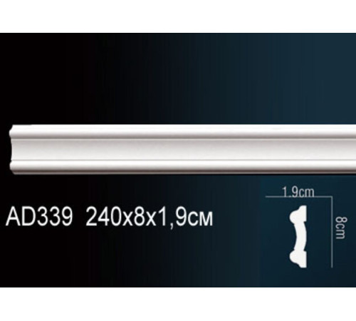Молдинг Perfect AD339 полиуретановый 2000х65х20 мм AD339