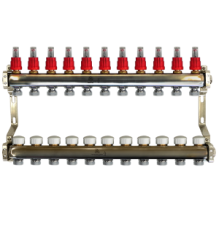 Коллекторный блок из нержавеющей стали Gekon 1x3/4 EK 11 выходов GK 74111