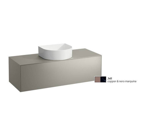 Тумба под раковину Laufen Sonar 117.5 х 45.5 х 34 см подвесная 1 ящик медь/черный мрамор 4.0542.1.034.141.1