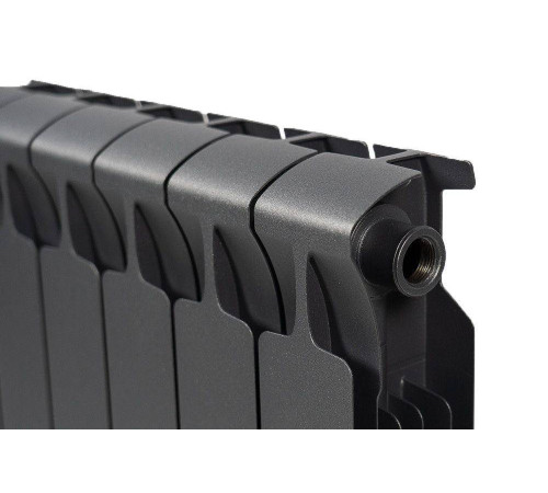 Радиатор биметаллический Rifar Monolit 500 4 секции боковое подключение Титан R-MN-500-04-TI