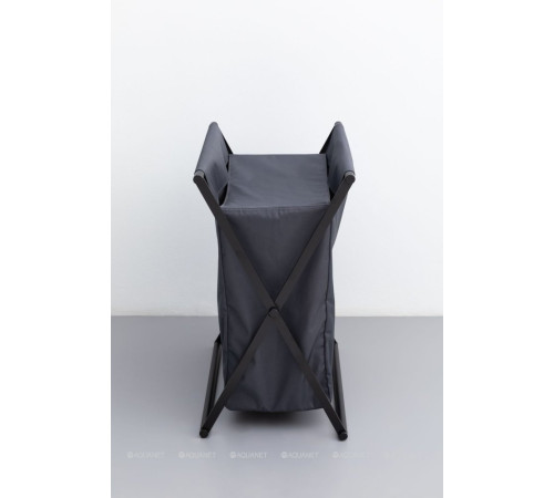 Корзина для белья с мешком Allen Brau Priority черный матовый/серый 00312049