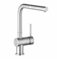 Смеситель для кухни Kludi L STEEL с выдвижным изливом нержавеющая сталь 45851F877