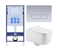 Комплект инсталляции 4 в 1 Aquatek Лугано-014 рама Standard INS-0000012 и унитаз AQ2002-00 ЛУГАНО-014 4в1