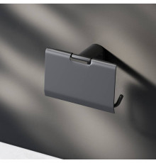 Держатель для туалетной бумаги AM.PM Joy с крышкой черный A84341422