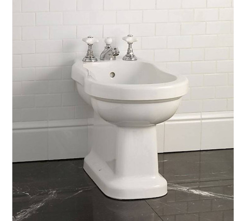 Биде напольное Devon&Devon Blues 67.5х38.4 см 3 отверстия белое IBBID3FBLUES