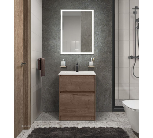 Тумба под раковину напольная BelBagno Kraft 39 600 мм Rovere Tabacco KRAFT39-600/390-2C-PIA-RT