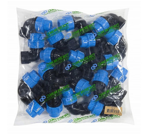 Угольник ПНД резьбозажимной Джилекс 25 мм х 1 ВР 9283