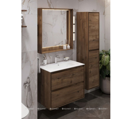 Тумба с раковиной Aquanet Милан 70 дуб рустикальный 00340163