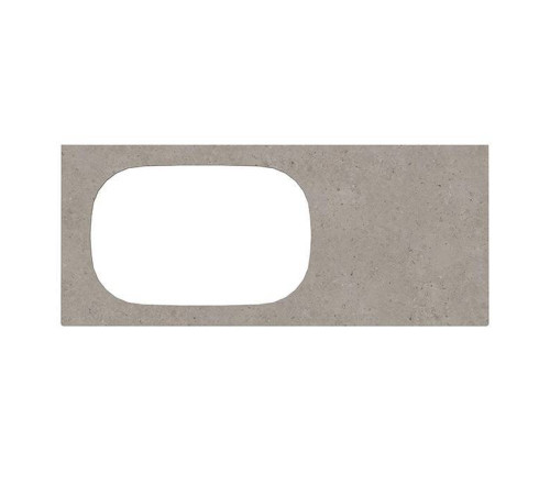 Столешница Kerama Marazzi Magica Риккарди 120 см для встраиваемых раковин без отверстия серый матовый MA.2.0.SG519920R\120