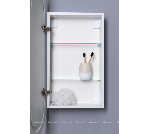 Зеркальный шкаф Aquanet Монте овал 40х90 LED 00344786