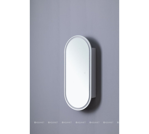 Зеркальный шкаф Aquanet Монте овал 40х90 LED 00344786
