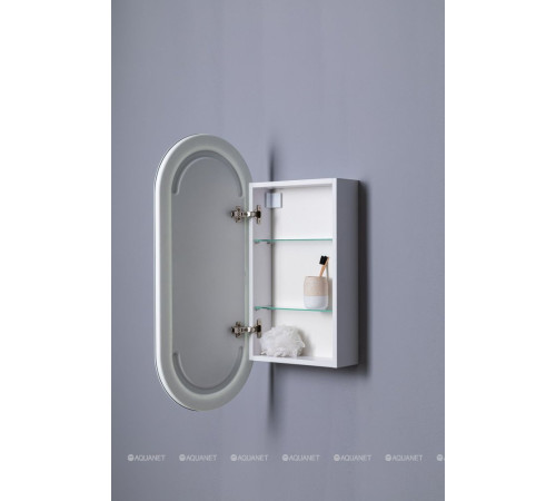 Зеркальный шкаф Aquanet Монте овал 40х90 LED 00344786