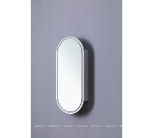Зеркальный шкаф Aquanet Монте овал 40х90 LED 00344786