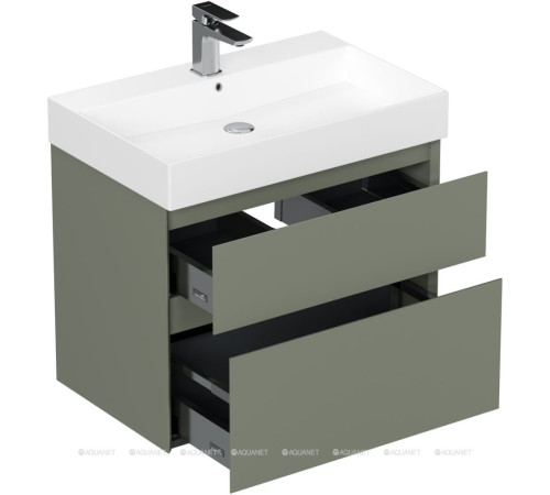 Тумба под раковину Allen Brau INFINITY 70 см 2 ящика олива матовый 1.210025.CGM