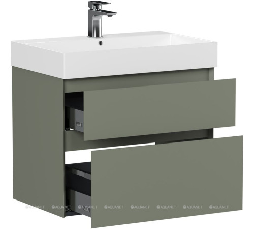 Тумба под раковину Allen Brau INFINITY 70 см 2 ящика олива матовый 1.210025.CGM