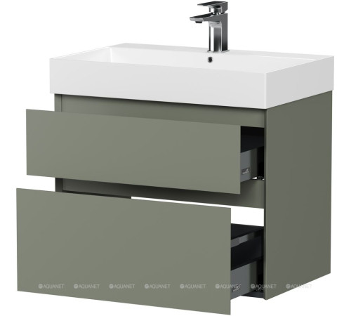 Тумба под раковину Allen Brau INFINITY 70 см 2 ящика олива матовый 1.210025.CGM