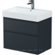 Тумба под раковину Allen Brau INFINITY 70 см 2 ящика антрацит матовый 1.210025.AM