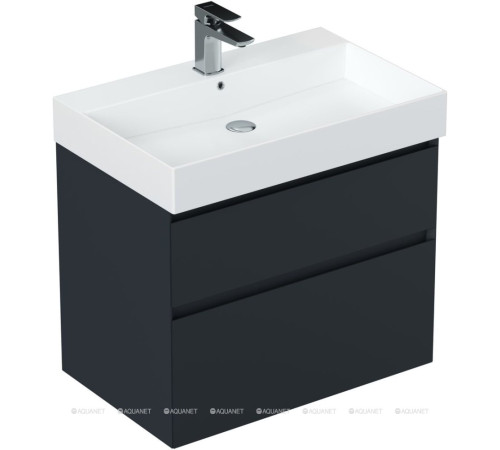 Тумба под раковину Allen Brau INFINITY 70 см 2 ящика антрацит матовый 1.210025.AM