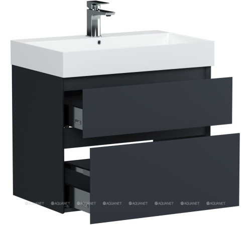 Тумба под раковину Allen Brau INFINITY 70 см 2 ящика антрацит матовый 1.210025.AM