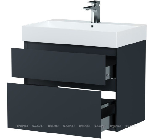 Тумба под раковину Allen Brau INFINITY 70 см 2 ящика антрацит матовый 1.210025.AM