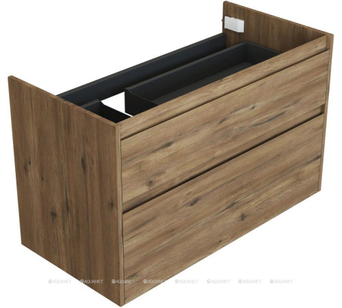 Тумба с раковиной Aquanet Nova Lite 2.0 90 L 2 ящика дуб рустикальный 00365923