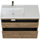 Тумба с раковиной Aquanet Nova Lite 2.0 90 L 2 ящика дуб рустикальный 00365923