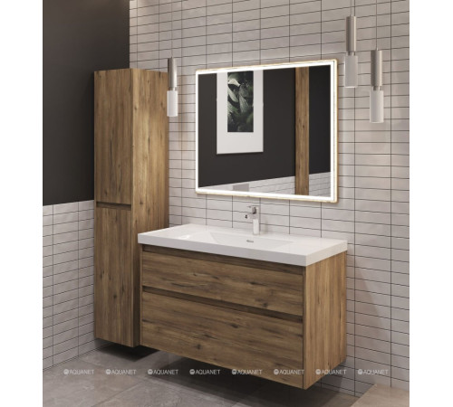 Тумба под раковину Aquanet Nova Lite 2.0 110 2 ящика дуб рустикальный 00346321